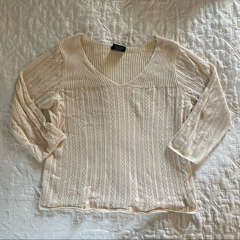 Vintage Ralph Lauren 3/4 crochet sweater